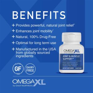 OmegaXL Joint Relief Supplement – Natural Muscle Support, 60 Softgels (2 Pack) & SleepXL immediate-Release melatonin, L-Theanine (Calming), Chamomile, Magnesium & B6 (60 Vegan Capsules)