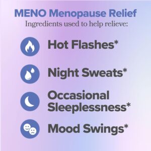 O Positiv MENO Gummies for Menopause, 30 Servings (Pack of 3) – Hormone-Free Supplements for Women with Black Cohosh & Ashwagandha KSM-66 – Helps Alleviate Hot Flashes, Night Sweats, & Mood Swings