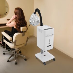 Professional Hair Steamer, 500W Standing Hair Care Machine, Dyed Hair for Salon SPA Home, Hair Color Processor with Storage Drawer