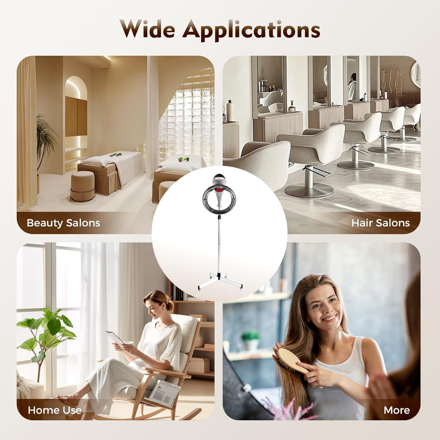 Professional 360° Orbiting Infrared Hair Dryer & Color Processor,950W Professional Salon Drying Perming Machine,Adjustable Adjustable Temperature Height,Rolling Base For Salon, Spa, And Home Hair Care - Image 2