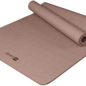 KEEP Yoga Mat, 32″ Extra Wide Exercise Mat, Brown