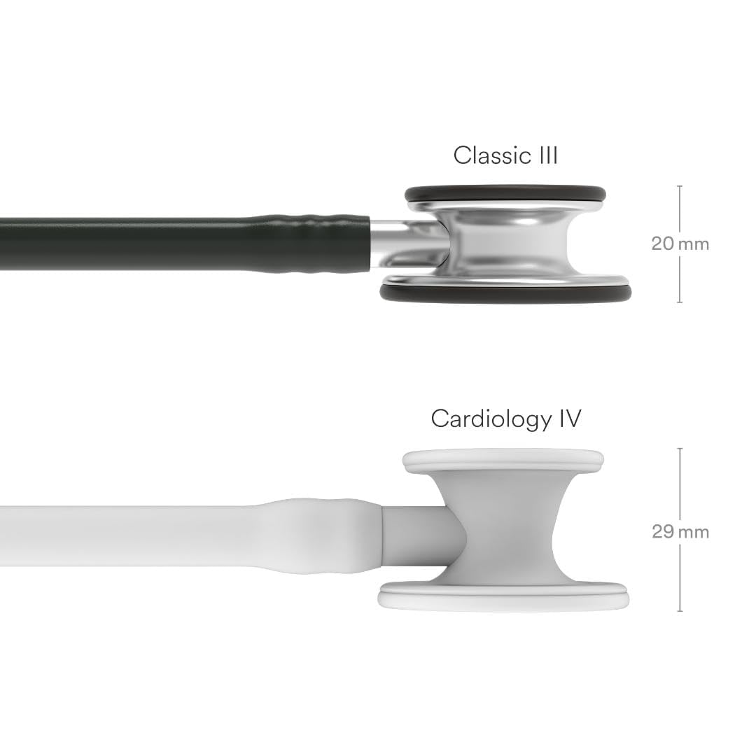 3M Littmann Classic III Monitoring Stethoscope, 5620, More Than 2X as Loud, Weighs Less, Stainless Steel Chestpiece, 27" Black Tube - Image 12