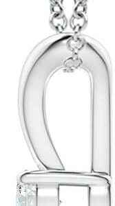 Angara Natural Blue Sapphire Solitaire Pendant for Women | Pear Shape Blue Sapphire Diamond Solitaire Pendant Necklace in 14K Solid Gold/Silver/Platinum | September Birthday, Gemstone Jewellery Gift