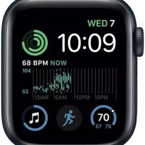 Apple Watch Series 7 (GPS, 45mm) Midnight Aluminum Case with Midnight Sport Band (Renewed)