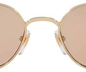 Gucci GG1593S 002 Gold-Ivory/Pink Mirrored Hexagonal Woman’s Sunglasses, 56/18/140