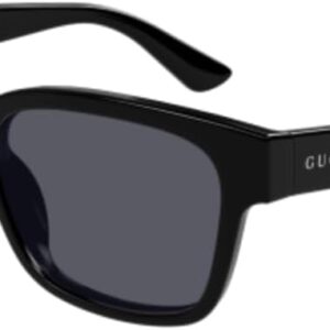 Gucci GG1716S 001 Sunglasses Men’s Black/Grey Rectangle Shape 54mm