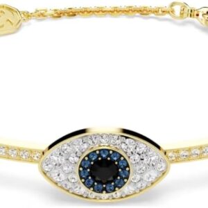 Symbolica bangle Evil eye, Blue, Gold-tone plated