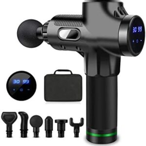 Ifinc Massage Gun 6 in 1. Muscle-Massage, Percussion, LCD, 6 Heads and 30 Speed