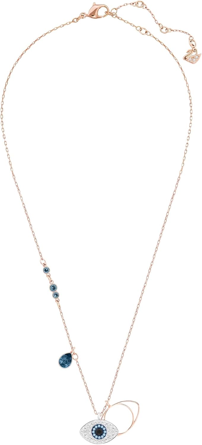 Swarovski Women's Symbolica Evil Eye Pendant Necklace, Blue, Mixed Metal Finish - Image 2