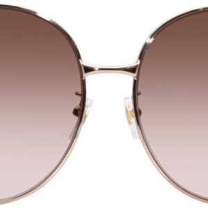 Gucci GG0225S 007 Gold/Brown Gradient Oversized Women’s Eyeglasses