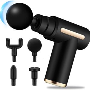 Generic Apartment 2 Cards Massage Gun – Deep Tissue, Mini, Portable, 4 Massage Heads, 6 Speeds, Pain Relief, Back, Neck, Body