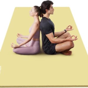 Large Yoga Mat 78″x 51″ 10mm/15mm Thick Workout Mats for Home Gym, Extra Wide Workout for Women Men Gym Flooring Exercises