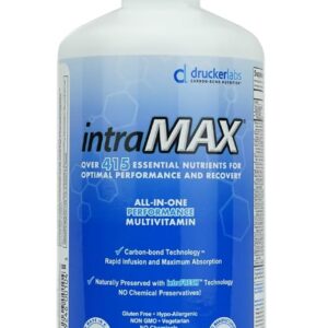 IntraMAX Organic Liquid Multivitamin, Non GMO, Dairy Free, Gluten Free, Magnesium, Vitamin D, C and E, Zinc (32 oz., Peach Mango)