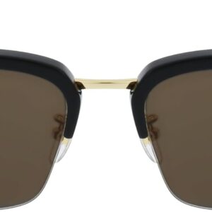Gucci GG1226S 001 Sunglasses Men’s Black/Gold/Brown Square Shape 53mm