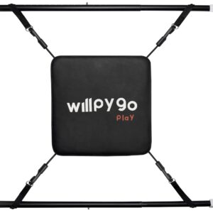 Doorway Punching Bag Mini Portable Boxing Bag Apartment Friendly Workouts Aerobic Exercise Stress Relief Boxing accessories Speed Bag Stand Sports Fitness Workout Equipment 28″-36″ Size Black