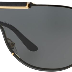Versace Man Sunglasses Gold Frame, Dark Grey Lenses, 0MM