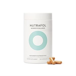 Nutrafol Women’s Balance Hair Growth Supplements, Ages 45 and Up, Clinically Proven for Visibly Thicker Hair and Scalp Coverage, Dermatologist Recommended – 1 Month Supply