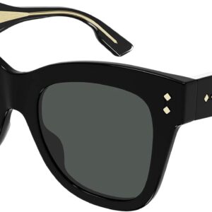 Gucci Women’s Nouvelle Vague Square Sunglasses, Black/Black/Grey, One Size
