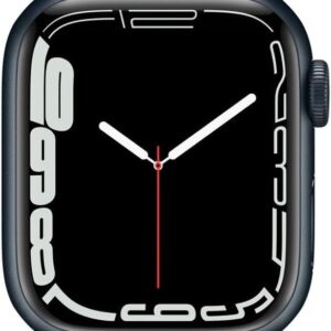 Apple Watch Series 7 GPS + Cellular, 45mm Midnight Aluminum Case with Midnight Sport Band – Regular (Renewed)