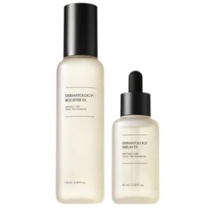 Dermatology First Package, Korean Skincare Set with Booster 130 ml / 4.39 fl. oz and Serum 45 ml / 1.52 fl. oz, Moisturizing Face Care Kit