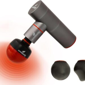 Wellbody Deep Tissue Massage Gun with Heat Ball Technology | 4 Speed Options | Portable Massager | Handheld Massager for Muscle Relief – Pepper