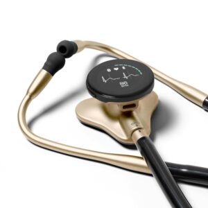 CORE 500™ Digital Stethoscope — 40x Amplification, Active Noise Cancellation, 3-Lead ECG, FDA-Cleared AI with Eko+, Full-Color Display, Reimbursement Eligible — Champagne, COR501-CHP/CHP