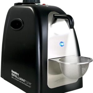 GemOro Jewelry Steam Cleaner | Black Diamond Brilliant Spa Personal Steam Cleaner | Professional Performance Machine for Rings Watches Glasses Earrings (Matte Black)