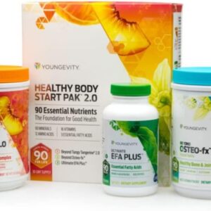 Youngevity Healthy Body Start Pak 2.0 | Complete All-in-One Nutrition | 60 Minerals, 16 Vitamins, 12 Amino Acids, 6 Essential Fatty Acids | Whole Foods, Pre/Probiotics + Bone Formula
