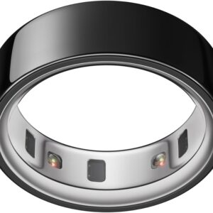 Oura Ring 4 – Black – Size 10 – Smart Ring – Unique Sizing, Not Standard US Ring Sizes – Size First – Sleep Tracking Wearable – Heart Rate – Fitness Tracker – Up to 8 Days of Battery Life