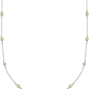 Ross-Simons 1.80 ct. t.w. Peridot Station Necklace in Sterling Silver