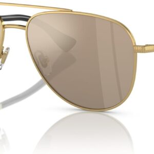 Versace Child Sunglasses Gold Frame, Brown Mirror Gold Lenses, 52MM