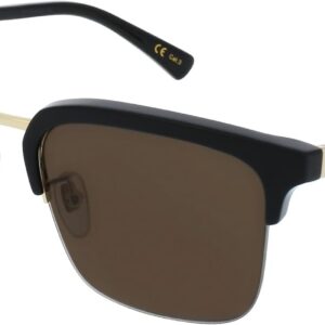 Gucci GG1226S 001 Sunglasses Men’s Black/Gold/Brown Square Shape 53mm
