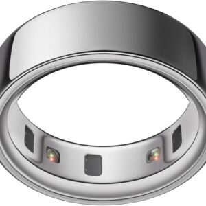 Oura Ring 4 – Silver – Size 8 – Smart Ring – Unique Sizing, Not Standard US Ring Sizes – Size First – Sleep Tracking Wearable – Heart Rate – Fitness Tracker – Up to 8 Days of Battery Life