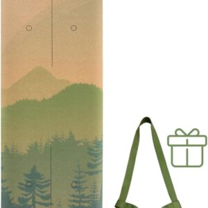 Cork Yoga Mat with Natural Rubber Base, Extra Size, Thickness and Support, Excellent Cushion & Grip, Non-Slip, Non-Toxic, Sweat-Resistant, Sustainable, Eco-friendly Exercise Mat