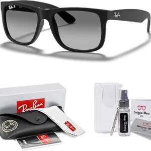 Ray-Ban RB4165 JUSTIN Sunglasses For Men For Women+ BUNDLE with ACCESSORY EYEWEAR KIT