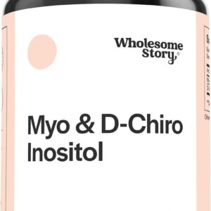 Wholesome Story Myo-Inositol & D-Chiro Inositol Supplement for Women | Fertility Supplements for Hormonal Balance & Ovarian Health Support | Myoinositol | Ideal 40:1 Ratio | 90 Servings