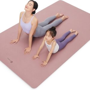 Keep Extra Large Yoga Mat with Strap, 75″ x 47″ x 0.28″ – Extra Wide Thickened Exercise Mat for Women and Men Exercise, Fitness Mat for Home Workout, Yoga, Pilates