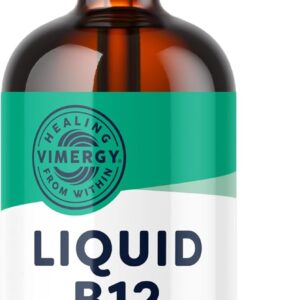 Vimergy Organic Liquid Vitamin B12 Supplement 2500 mcg, Methylcobalamin & Adenosylcobalamin Fast-Absorbing Energy Support USDA Organic, Vegan, Non-GMO B12 Vitamins for Women & Men 115 Serving (115 mL)