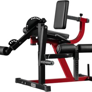 GMWD Leg Extension and Curl Machine, Lower Body Special Leg Machine, Adjustable Leg Exercise Bench with Plate Loaded, Leg Rotary Extension for Thigh, Home Gym Weight Machine