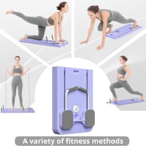 JANUA Pilates Board – Pilates Reformer Set, Multi-Purpose Foldable Pilates Reformer Board for Home, 5 in 1 Pilates Sliding Board