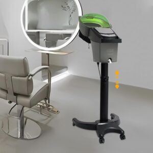 Professional Ultrasonic Ozone Hair Steamer with Micro Mist for Beauty Salon, 700W Multifunctional Adjustable Hair Dyeing Machine, Hair Care SPA Steamer Machine, 7 Light Style (Black)