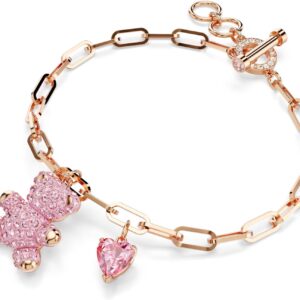 Swarovski Teddy bracelet Bear, Pink, Rose gold-tone finish