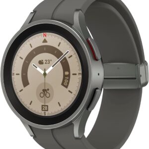 Samsung Galaxy Watch 5 Pro 45mm Smartwatch with GPS, LTE, Sleep Coaching, and Fast Charger – (Renewed)