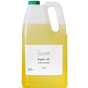 Soapeauty ARGAN OIL | 100% Natural & Pure | Cold Pressed & Deodorized | Carrier for Essential Oils, Face, Body and Skin Care, Hair Growth & Moisturizer | 7 lb
