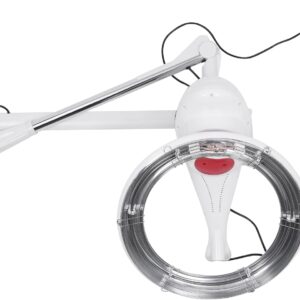 Multifunctional Hair Treatment Machine, Wall Mount Orbiting Rotating Hair Care Machine, 950W Home Salon Hair Perming Machine for Baking Oil, Hair Coloring, Hair Perming (White)