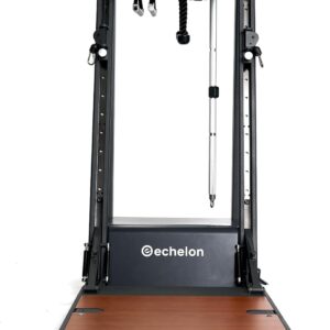 Echelon Strength Home Smart Gym – WiFi-Enabled 24 Inch HD Touchscreen, 110 lbs Digital Resistance Per Arm, Folding Mirror Design, 4 Accessories, Smart Bar, Full Body Workout Machine for Home Gym