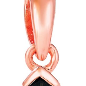 LE VIAN 1 Carat Pear Shape Brown Smoky Quartz Teardrop Pendant Necklace for Women in 925 Sterling Silver with 14k Rose Gold Plating on 18 Inch Chain with Spring Ring Clasp Dangle Pendant