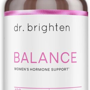 Dr. Brighten Balance – Hormone Balance for Women with Chasteberry and DIM – Targets Hormonal Acne, Period Issues, & PMS – Vegan, Non-GMO
