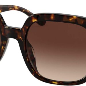 Tory Burch TY 7143U 172813 Dark Tortoise Plastic Square Sunglasses Brown Gradient Lens