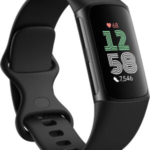 Fitbit Charge 6 Activity Tracker Heart Rate Monitoring, 7-Day Battery, Integrated Google Apps, Maps & Wallet, in-Depth Health Insights, Activity & Sleep Analysis, S & L Bands Included, Obsidian/Black